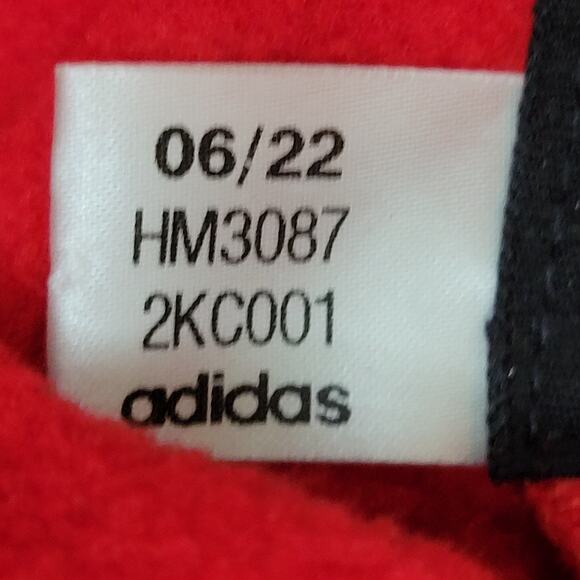 Adidas Washington Capitals 3 Stripe Red Blue Hoodie NHL Hockey Aeroready 2022 - Picture 5 of 9